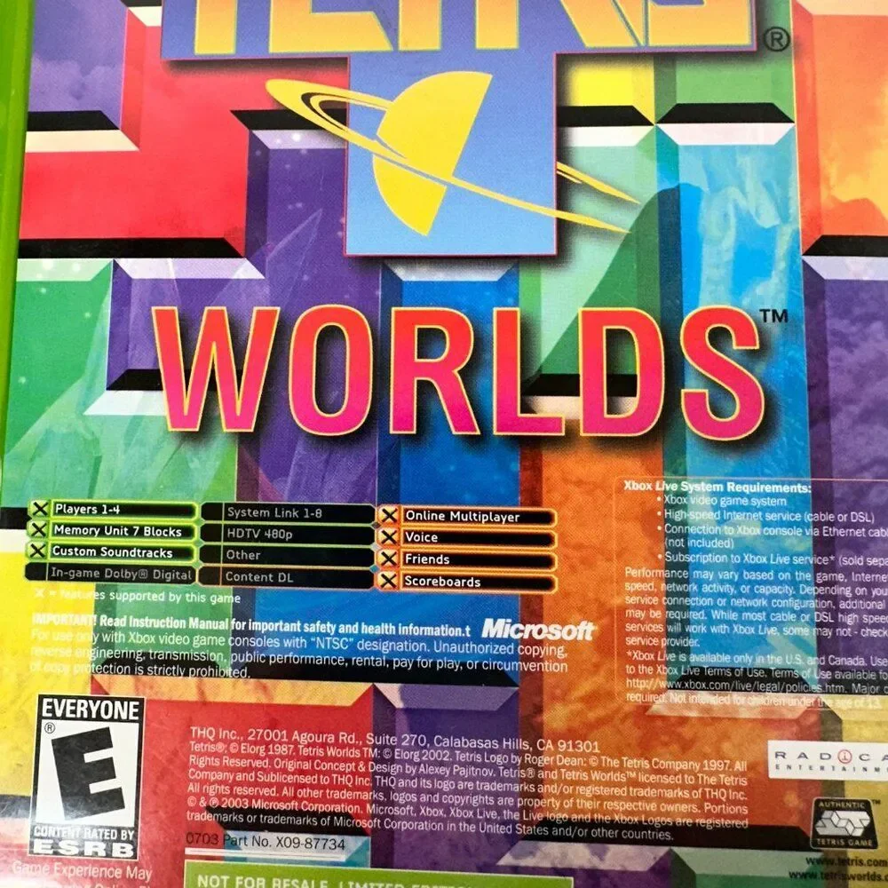 XBOX Star Wars the Clone Wars / Tetris Worlds Combo Pack (2002/2003)